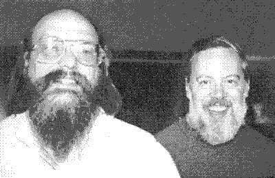 Ken Thompson (left) & Dennis Ritchie (right)